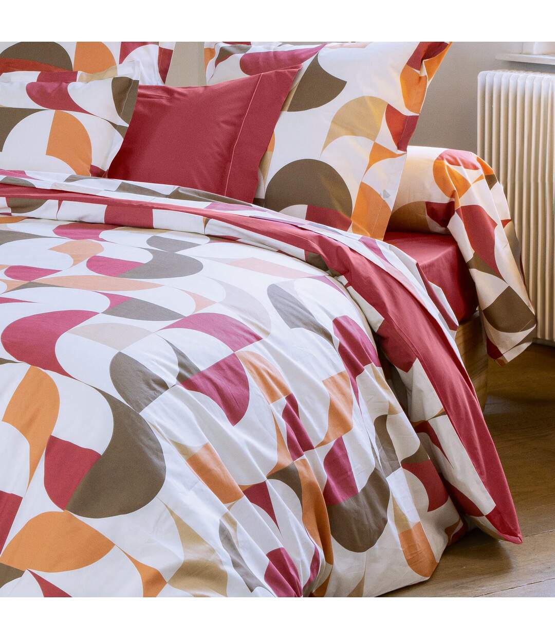 Drap plat percale de coton MODULO-2