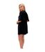 Robe À Smocks Motif/style Ruché Femme Noir AX Paris-2