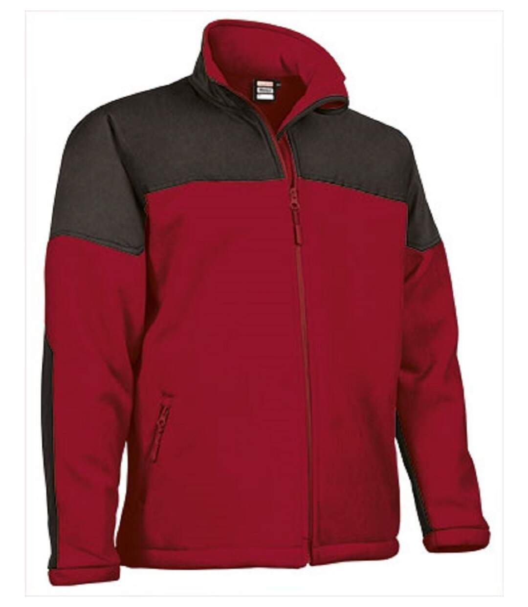 Veste polaire softshell - Homme - MAKALU - rouge et noir