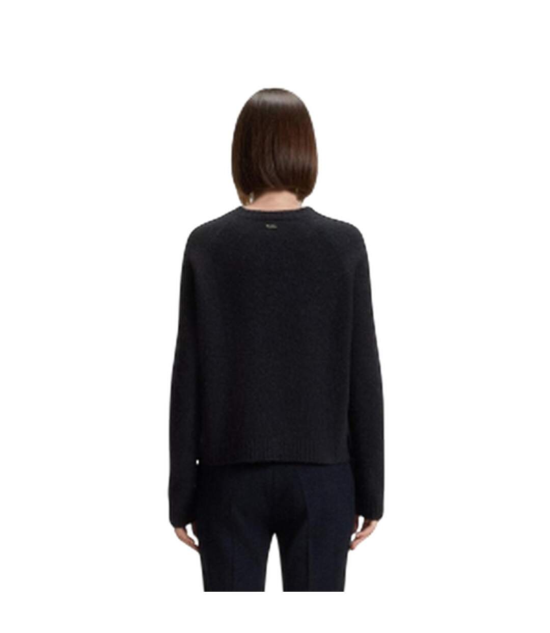Womens/ladies Febisan Knitted Sweatshirt Black Boss-2