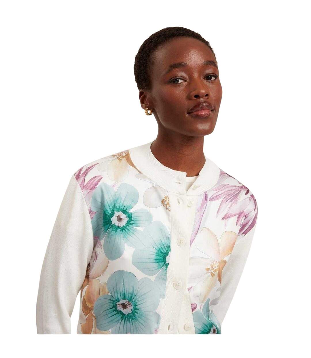 Cardigan Motif/style Floral Femme Blanc Cassé Ted Baker-4