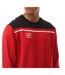 Mens Precision Striped Long-sleeved Sweatshirt Red Black Sondico-4
