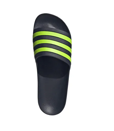 Unisex Adult Adilette Aqua Slides Legend Ink Lucid Lemon Adidas