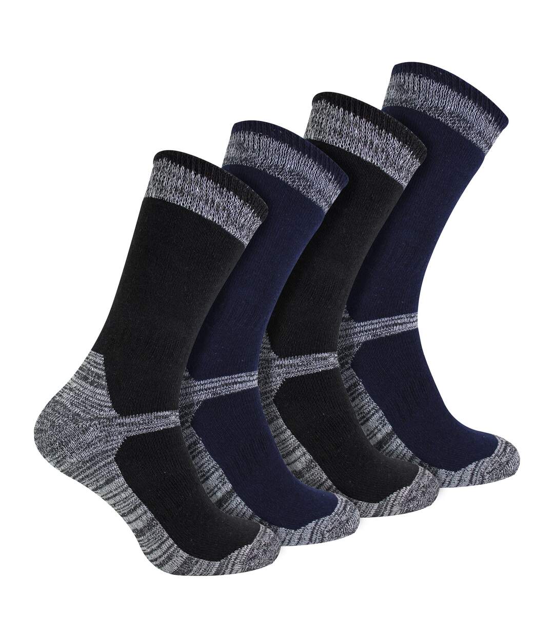 4 Pr Chaussettes de Travail Homme Coton pour Été-1