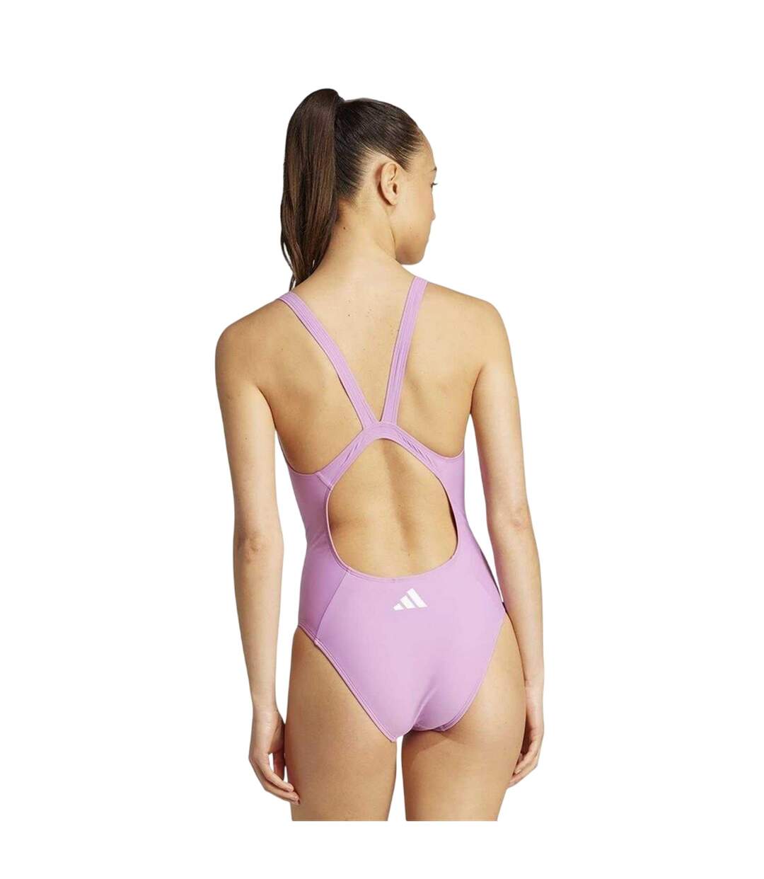 Maillot De Bain 1 Pièce Femme Violet Blanc Adidas-3