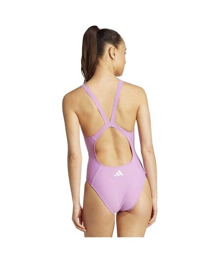 Maillot De Bain 1 Pièce Femme Violet Blanc Adidas