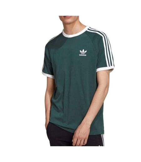 T-shirt Vert Homme Adidas 3-stripes