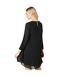 Womens/ladies graduated pleated shift dress black Principles