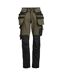 Womens/ladies Craftsman Stretch Trousers Olive Green Black Jobman-1