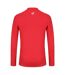 Mens Mock Neck Base Layer Top Red Sondico-2