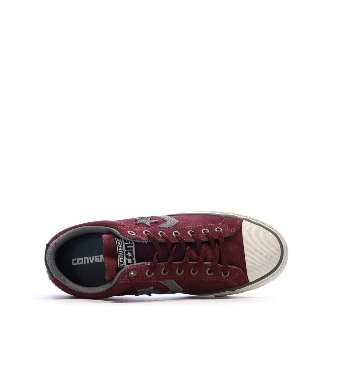 Baskets bordeaux/grises homme converse star plyr-4