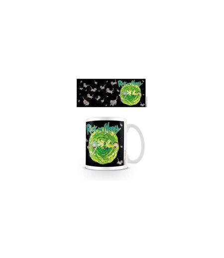 Rick And Morty Floating Cat Dimension Mug (Black/Green) (One Size) - UTPM2797