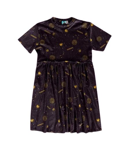 Robe Motif/style Céleste Femme Noir Labyrinth
