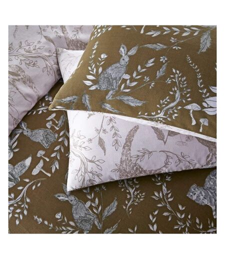 Buckthorn woodland duvet cover set amber Furn