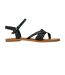 Womens/ladies Lexie Woven Flat Sandals Black Toms-1