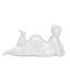 Statuette Femme Couchée en Résine Yoga 32cm Blanc-2