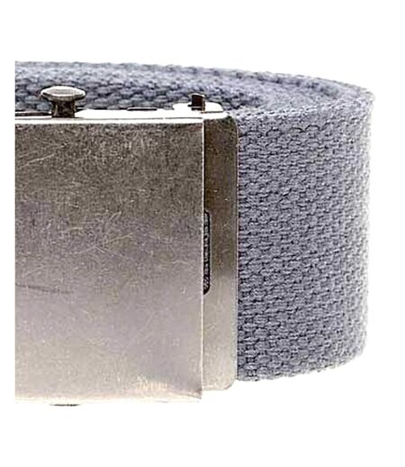 Duke Mens Kingsize Edward Plain Webbing Belt (Charcoal) - UTDC123
