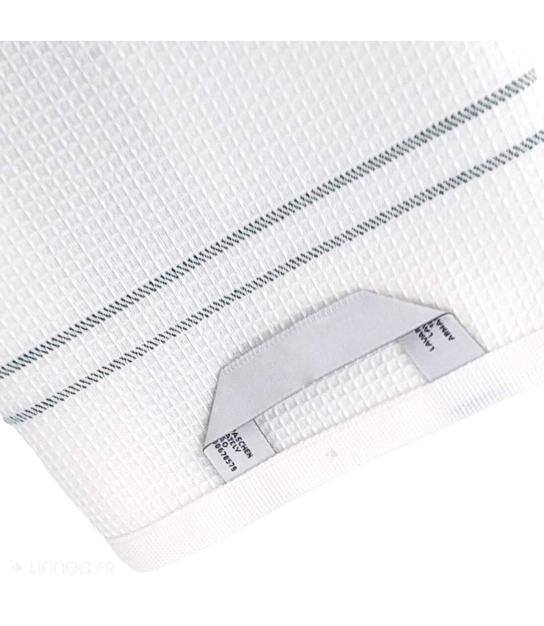 Torchon nid d'abeille WAFFLE brodé Lavande-4