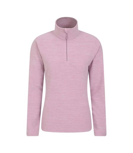 Womens/ladies snowdon melange fleece top light pink Mountain Warehouse