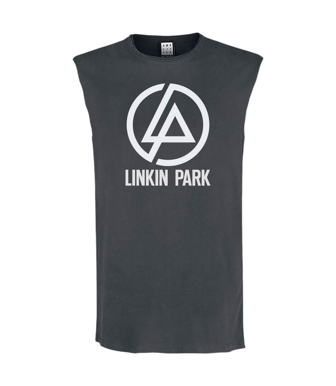 Unisex Adult Circle Logo Linkin Park Sleeveless Tank Top Charcoal Amplified-1