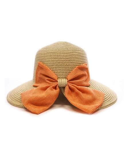 Chapeau de paille orange femme via lorenzo bohème