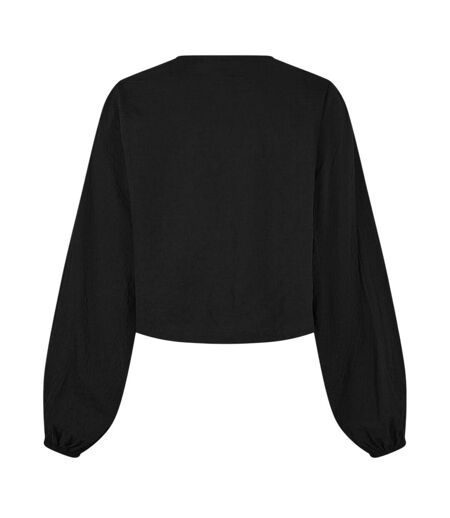 Haut Motif/style Détail À Nouer Lisanne Femme Noir Edited