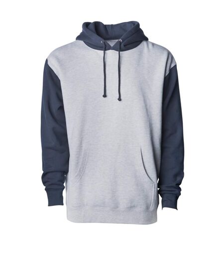 Sweat À Capuche Homme Gris Chiné Bleu Ardoise Independent