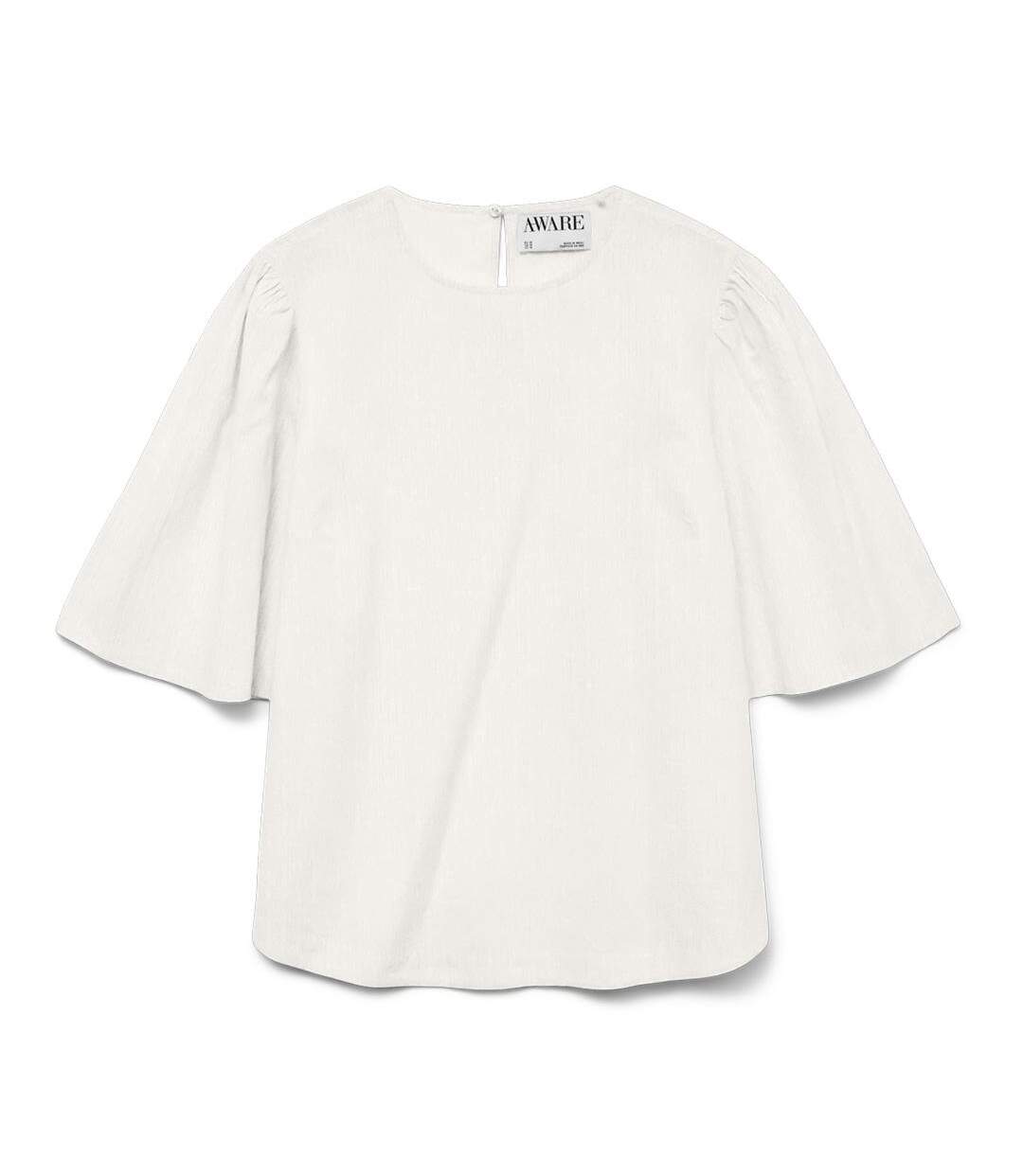 Blouse blanche femme vero moda presley 2/4-1