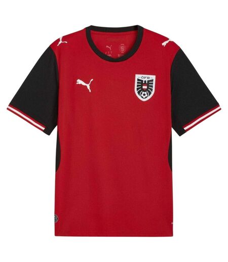 Mens World Cup 2026 Austria Fc Home Shirt Red Black Puma
