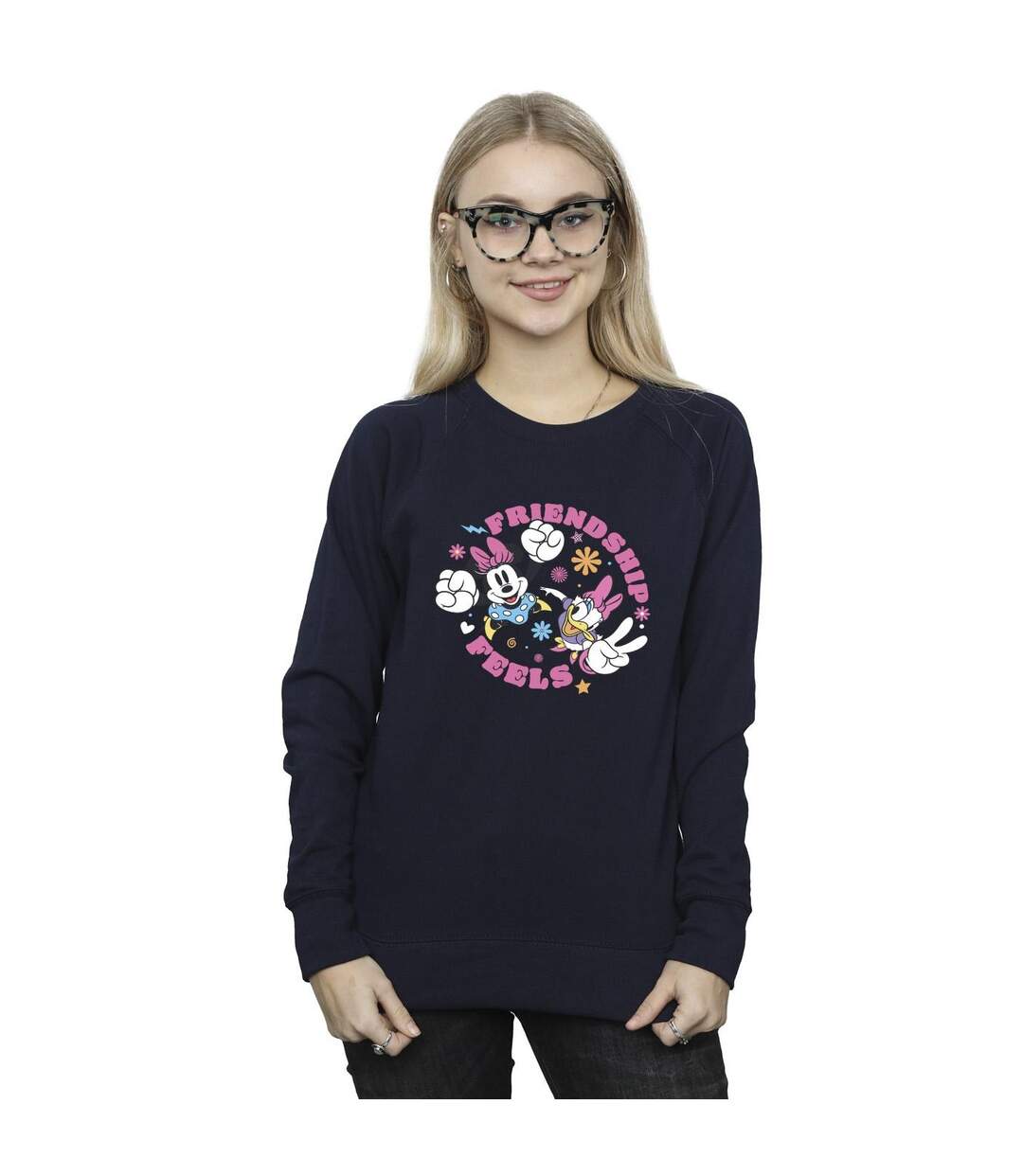 Disney Sweatshirt amitié Minnie Mouse Daisy Womens/Ladies (Bleu marine) - UTBI28681-2