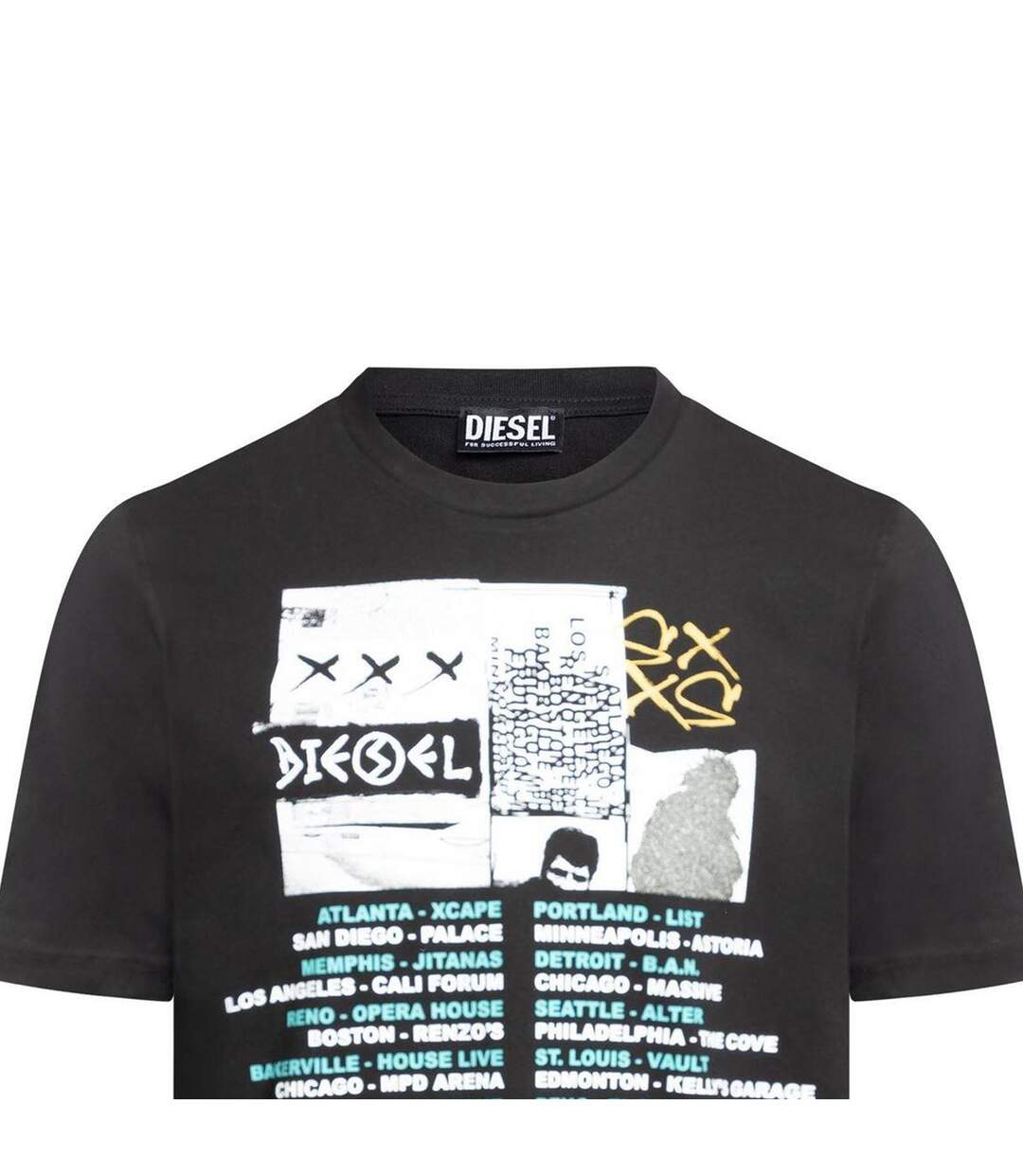 Mens Just Rock Graphic Print Regular T-shirt Caviar Diesel-3