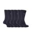 6 pairs Mens FiveG Plain Trouser Socks made with Fairtrade Cotton