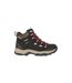 Womens/ladies adventurer leopard print faux suede waterproof walking boots black Mountain Warehouse