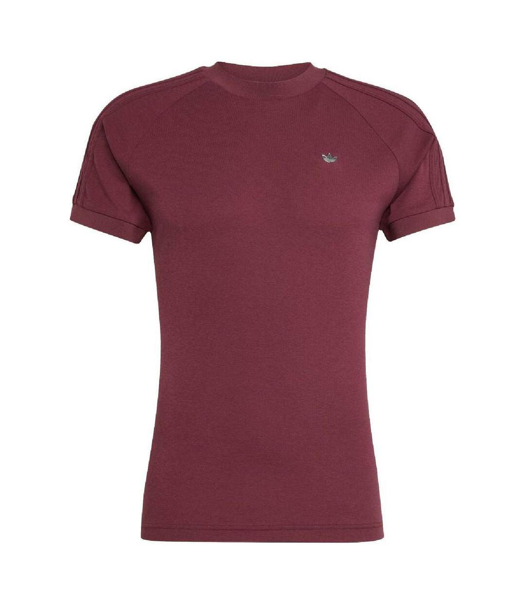 Mens Cali Jersey Crew Neck Raglan T-shirt Dark Red Adidas-2