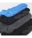 6 Pack Mens Yoga Pilates Non Slip Socks | Breathable Cushioned Gym Socks-4