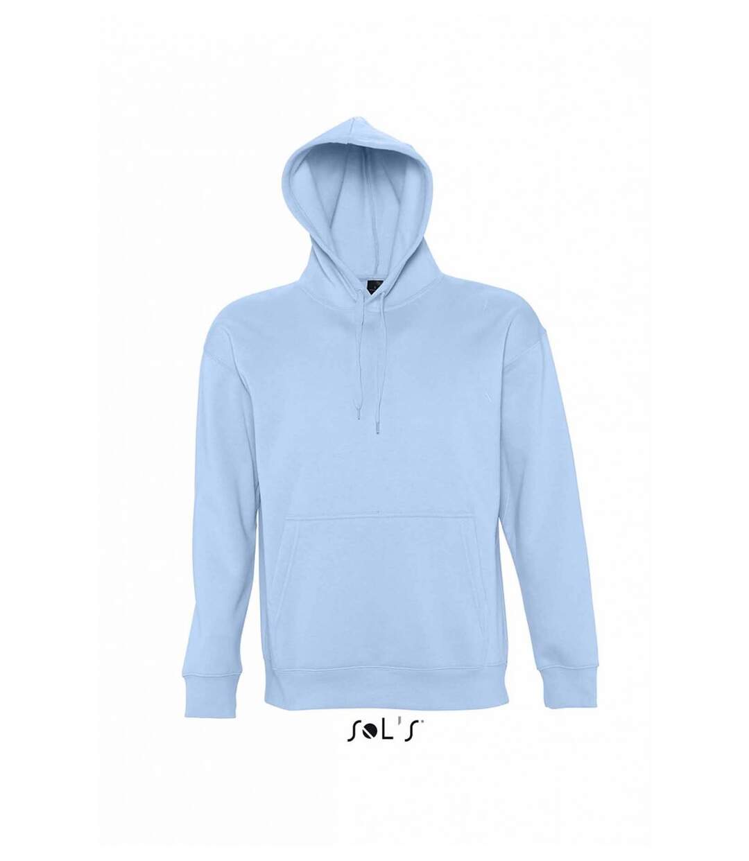 Sweat shirt capuche poche kangourou unisexe - 13251 - bleu ciel