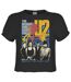 Womens/ladies Bullet The Blue Sky U2 Crop Top Charcoal Amplified-1