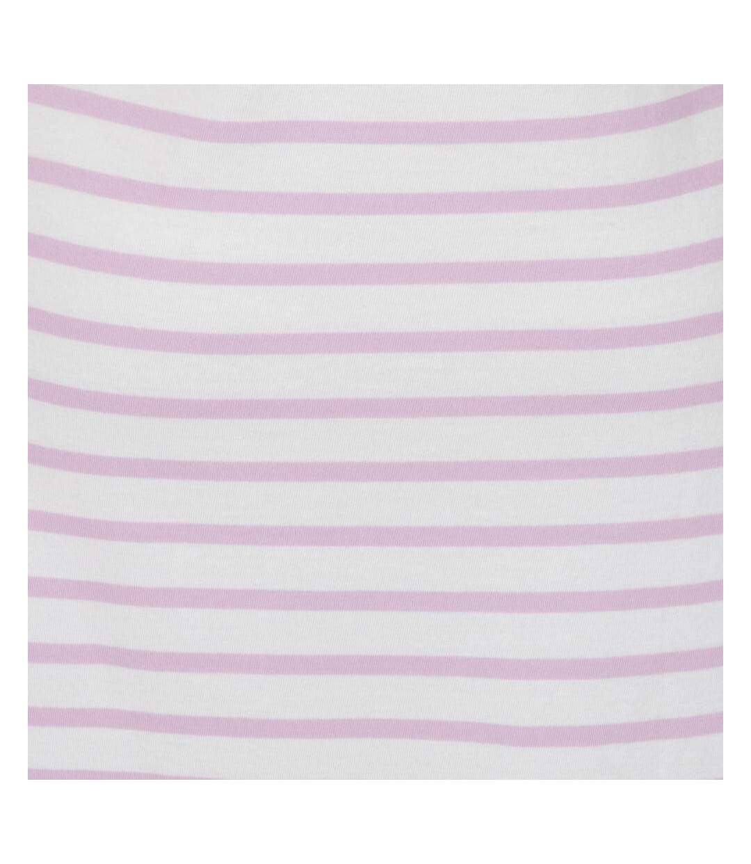 Robe T-shirt Motif/style Rayé Femme Rose Pâle Lazy Jacks-4