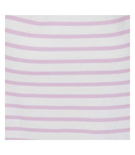 Robe T-shirt Motif/style Rayé Femme Rose Pâle Lazy Jacks
