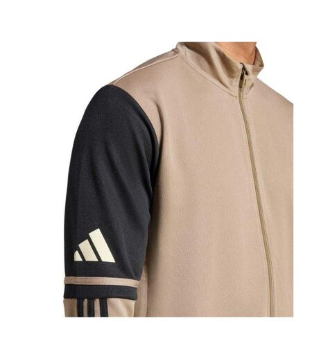 Sweat Entraînement Motif/style 3 Rayures Squadra Homme Beige Crème Noir Adidas