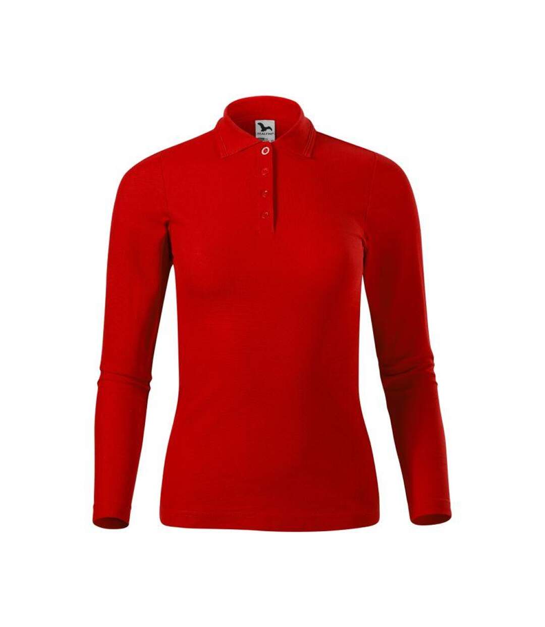 Polo Manches Longues Femme Rouge Malfini-1