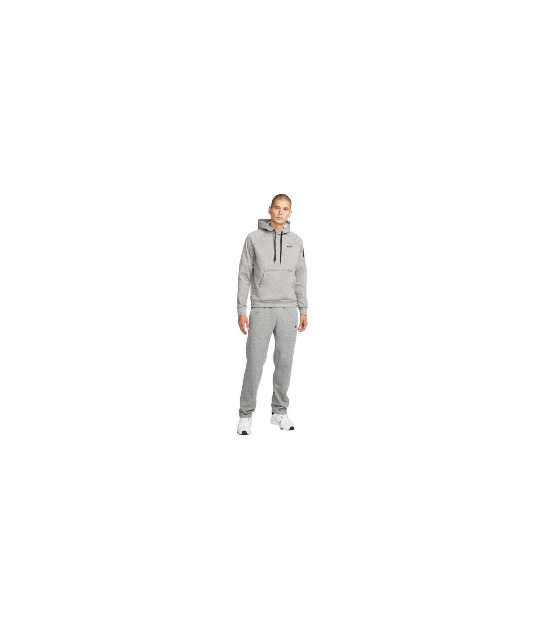 Sweat À Capuche Motif/style Swoosh Homme Gris Nike-1