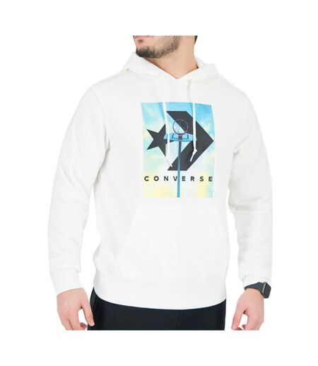 Sweat à Capuche Blanc Homme Converse Dreamer - L