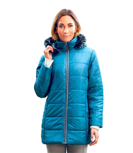 Parka matelassée avec capuche fourrure