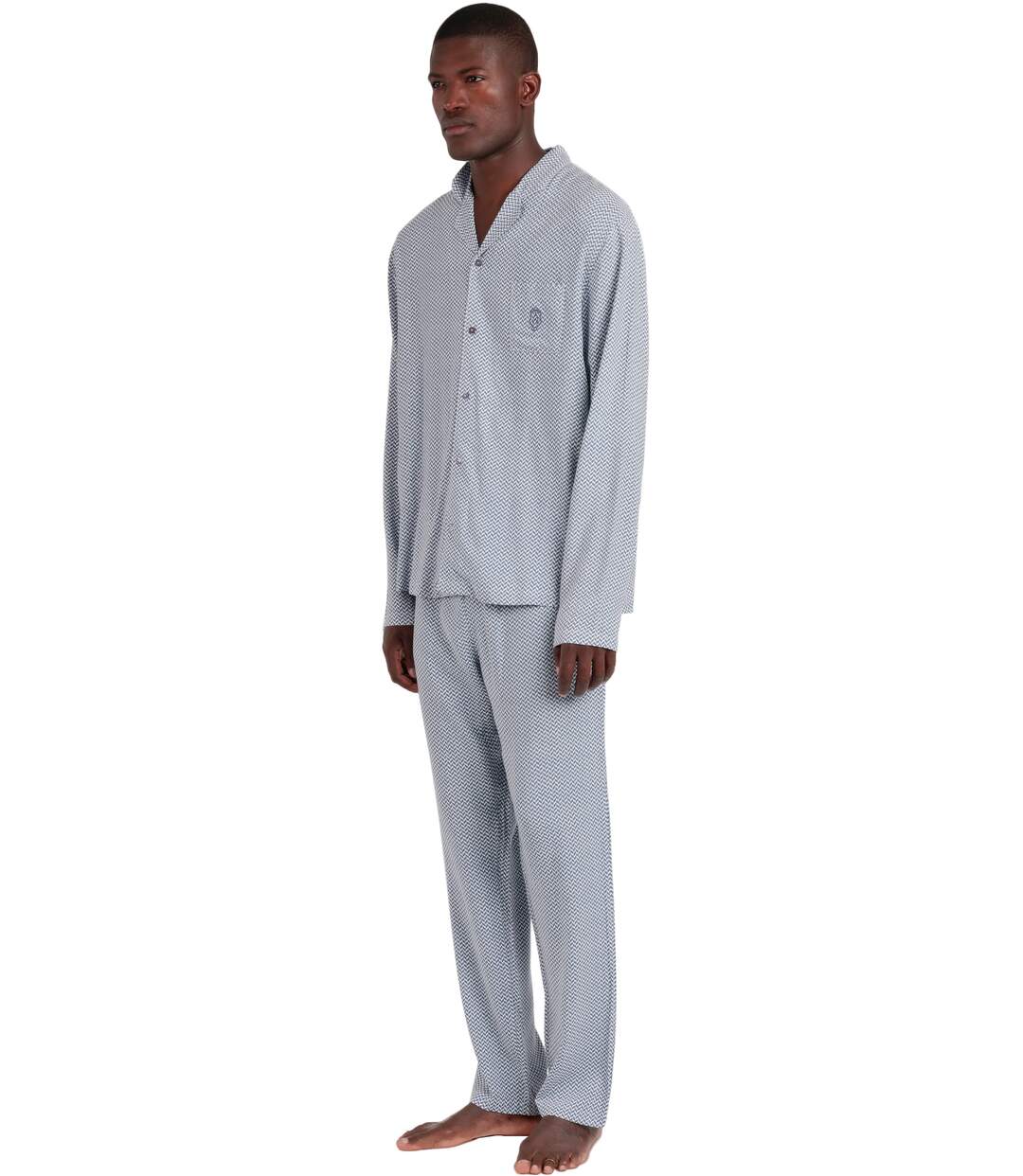 Pyjama tenue d'intérieur pantalon chemise manches longues Classic Spiga Admas-2