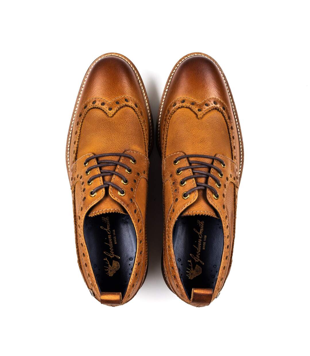 Mens Calder Tan Derby Brogue-4