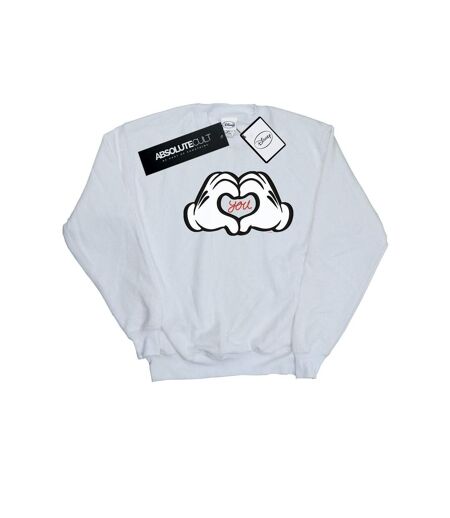 Disney Sweatshirt Mickey Mouse Loves You - Femmes/Ladies (Blanc) - UTBI27405