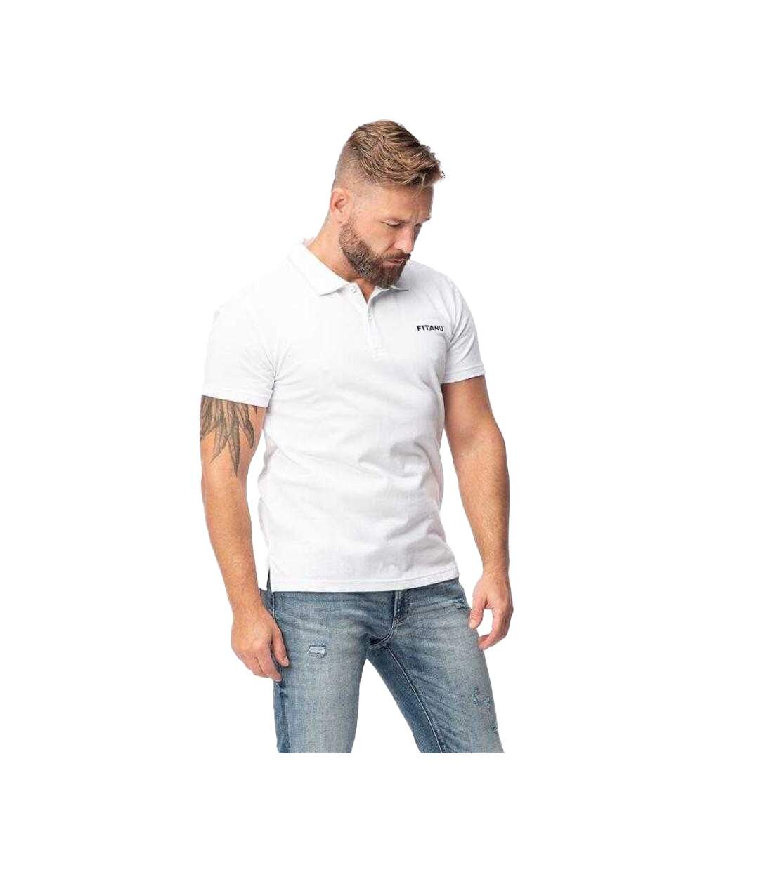 Polo Vinim Homme Blanc Fitanu-1