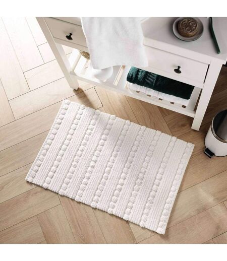 Tapis de bain Calabasa en coton tufté - 50 x 80 cm - Blanc