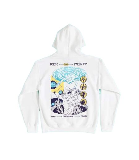 Unisex Adult Portal Gun Hoodie White Rick And Morty